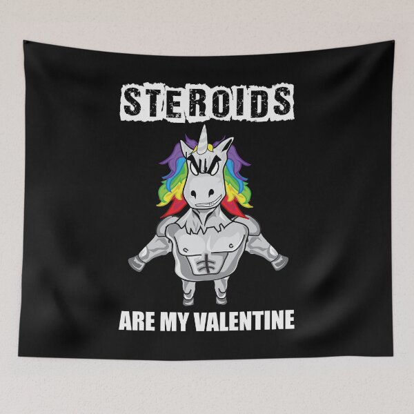 Item preview, Steroids Are My Valentine - Funny Valentine's Day Fitness Unicorn designed and sold by LordAudes.