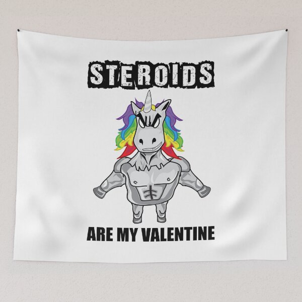 Item preview, Steroids Are My Valentine - Funny Valentine's Day Fitness Unicorn designed and sold by LordAudes.