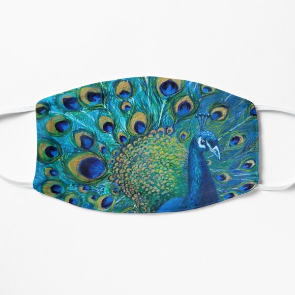 Peacock Blues Flat Mask