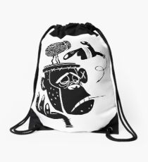 Numb Skull Monkey Drawstring Bag
