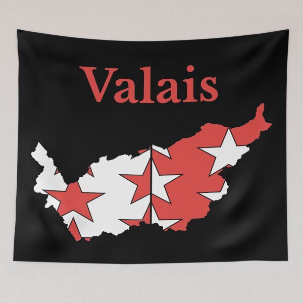 Item preview, Valais Canton Map Flag, Switzerland designed and sold by marosharaf.