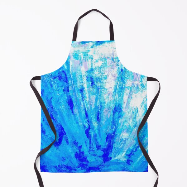 Item preview, Icy aqua and blue sun rays in daylight above the ocean abstract designed and sold by Marilena Strambu.