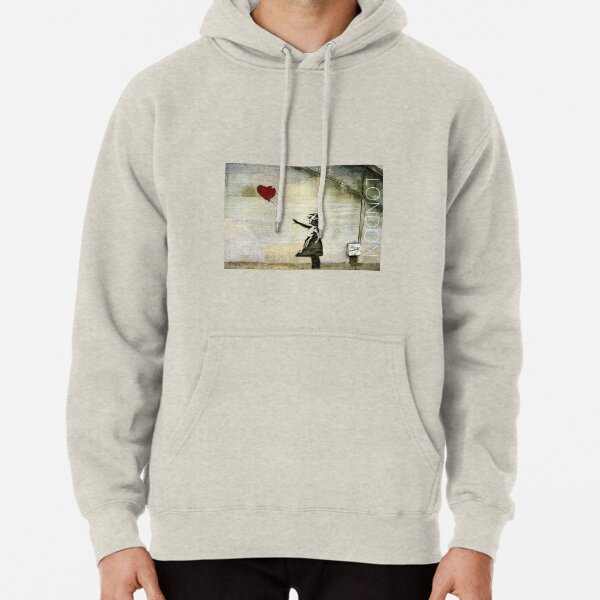 Banksy's Girl with a Red Balloon Pullover Hoodie