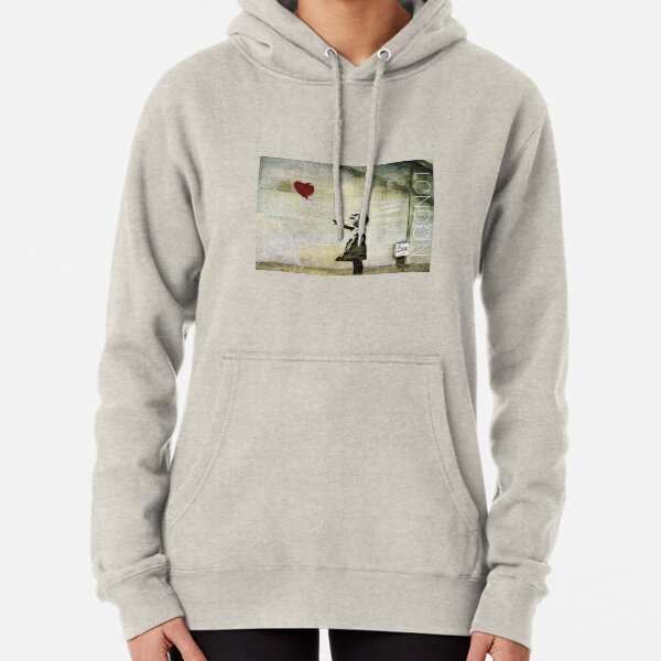 Banksy's Girl with a Red Balloon Pullover Hoodie