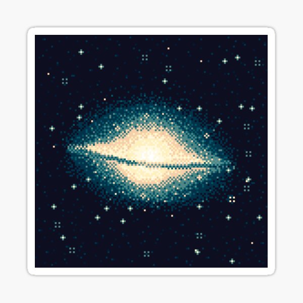 8bit Galaxy: M104 Sticker