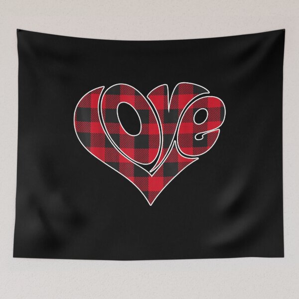 Item preview, Red Plaid Buffalo Heart Love Valentine's Day Gift designed and sold by shirleyfinley.