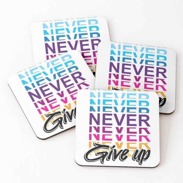 Item preview,  Never Give Up  - Bible Quote Christian Verse Faith Style Inspirational Sentiment in Beautiful Calligraphy designed and sold by fredgarden8.
