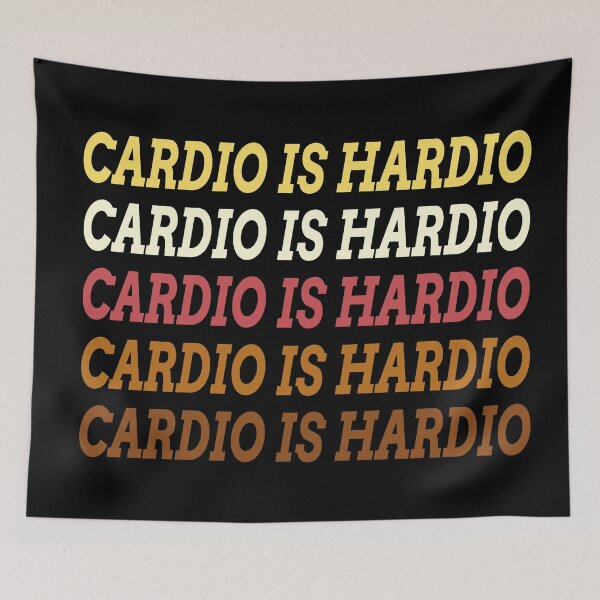 Item preview, Cardio is Hardio Funny Vintage Workout - Workout designed and sold by YueHeng Creates ⭐⭐⭐⭐⭐.