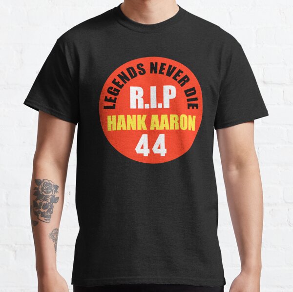 Hank Aaron Name & Number T-Shirt - Navy - Tshirtsedge