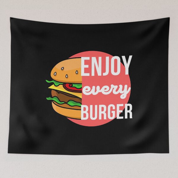 Item preview, Enjoy Every Burger - white designed and sold by piastrelli.