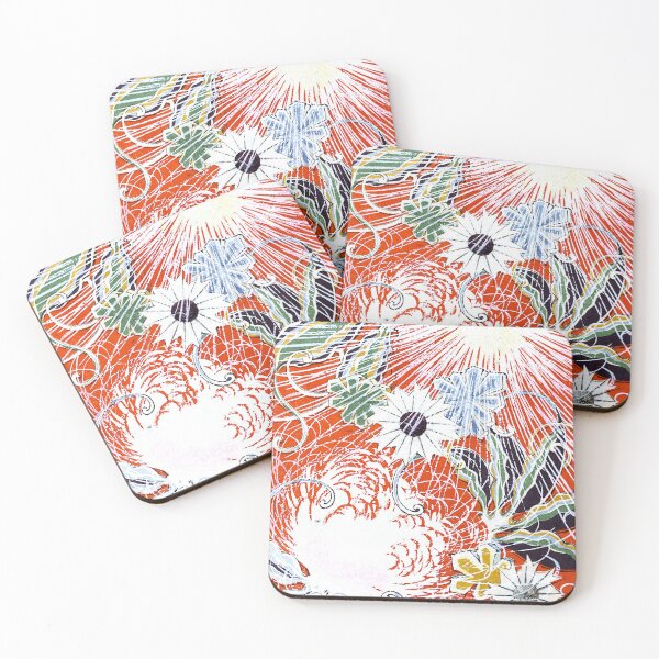 Item preview, Vintage Japanese Design burst of color and plants designed and sold by Rantan1618.