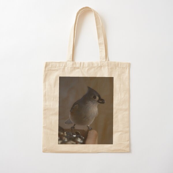 A Tufted Titmouse Cotton Tote Bag