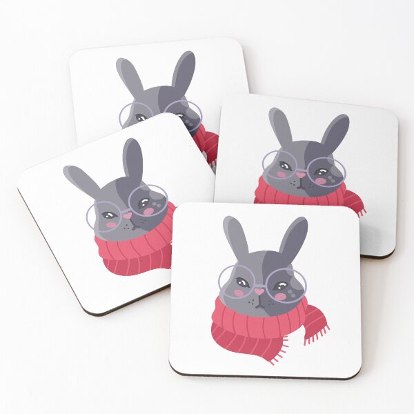 Item preview, Winter warmth rabbit in a red Scarf designed and sold by jasmineberry.