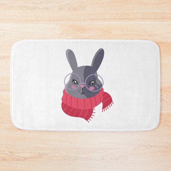 Item preview, Winter warmth rabbit in a red Scarf designed and sold by jasmineberry.