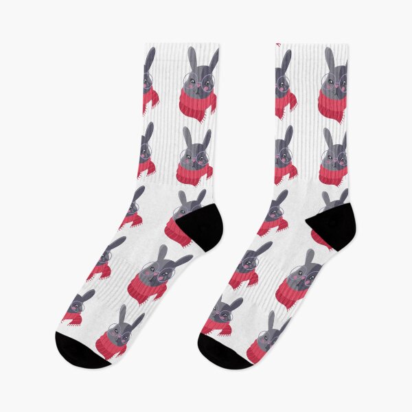 Item preview, Winter warmth rabbit in a red Scarf designed and sold by jasmineberry.