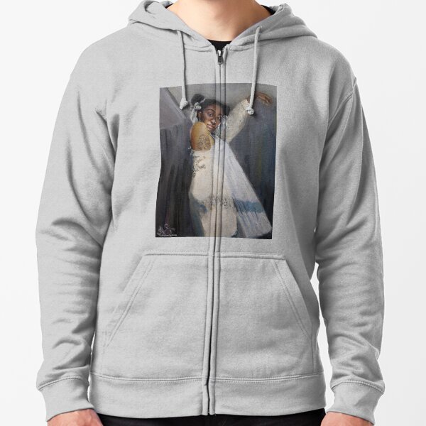 Portrait of a Tiktok Fairy Zipped Hoodie