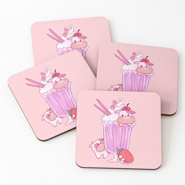 Item preview, strawberry milkshake cow designed and sold by rinquartz.