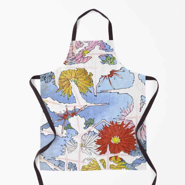 Item preview, Japanese vintage flower design abstract red blue yellow designed and sold by Rantan1618.