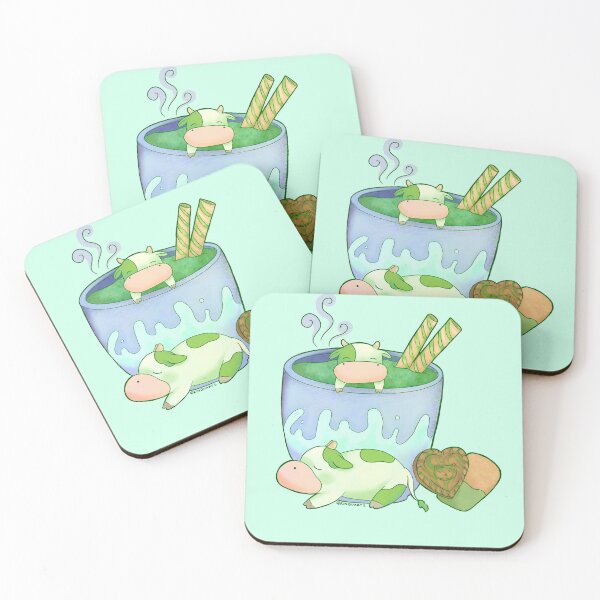 Item preview, matcha cows designed and sold by rinquartz.