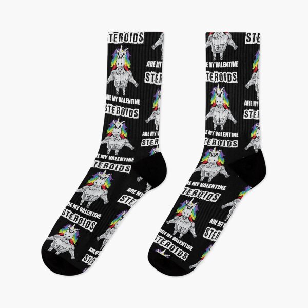 Item preview, Steroids Are My Valentine - Funny Valentine's Day Fitness Unicorn designed and sold by LordAudes.