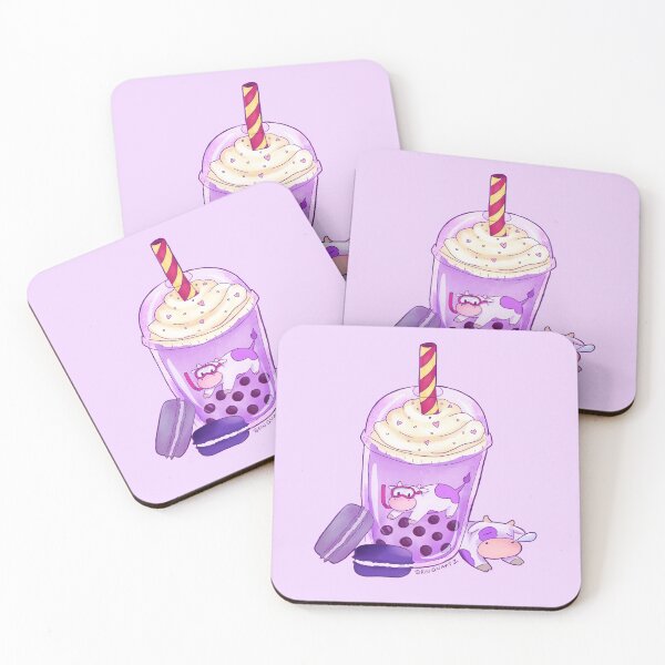 Item preview, taro milktea cows designed and sold by rinquartz.