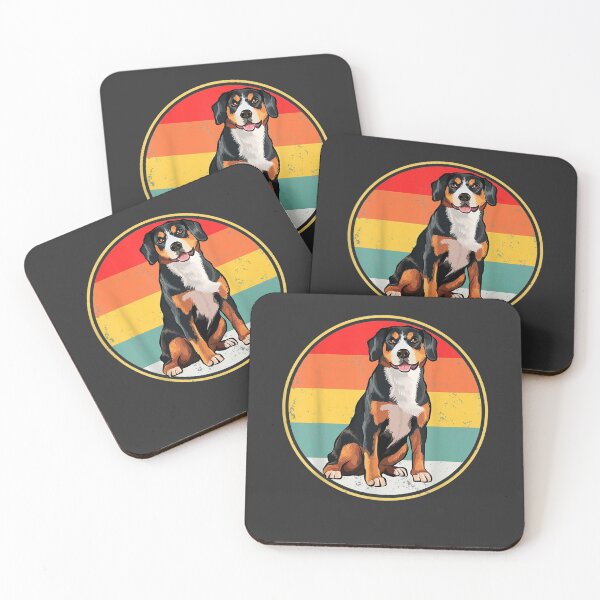 Item preview, Vintage Retro Sunset Entlebucher Mountain Dog designed and sold by sha12q0alic.