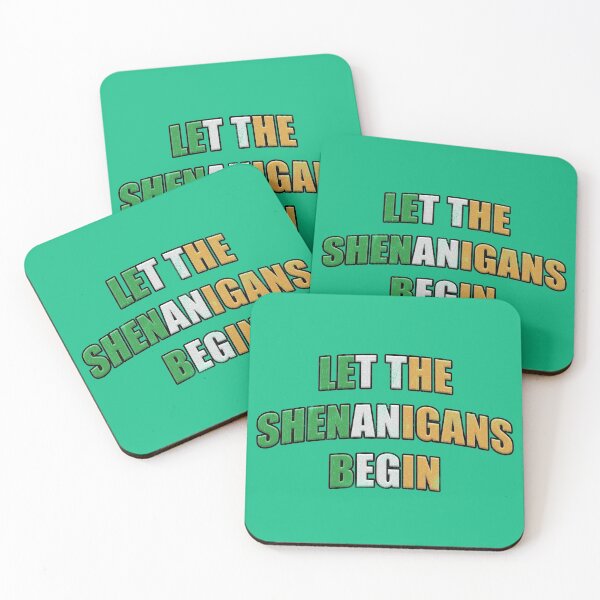 Item preview, Distressed Let the Shenanigans Begin Ireland Flag Colors designed and sold by RoserinArt.
