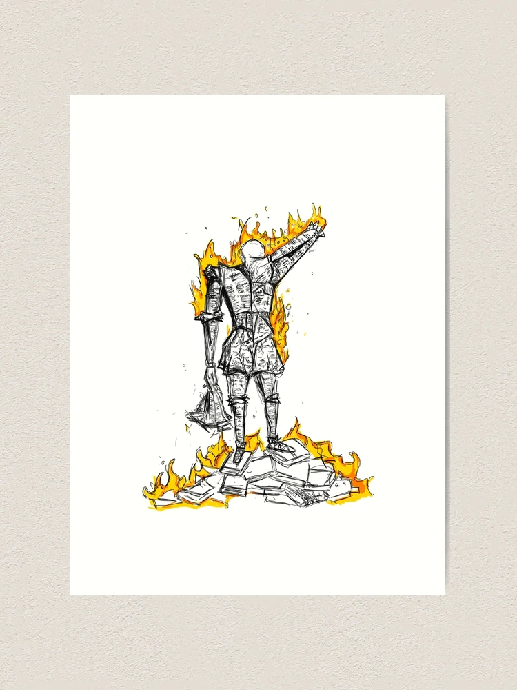 Fahrenheit 451 Art Print by Ƃuıuǝddɐɥ-sı-plɹoʍ-ɹǝɥʇouɐ