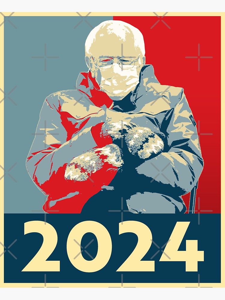 "CHAIRMAN BERNIE SANDERS 2024" Sticker for Sale by popdesigner Redbubble