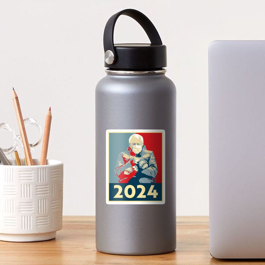 "CHAIRMAN BERNIE SANDERS 2024" Sticker for Sale by popdesigner Redbubble