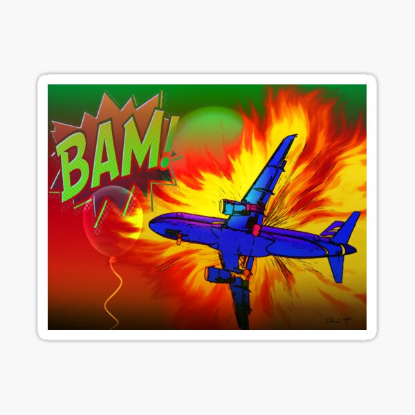 Comic Plane Sticker