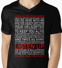 Schaue lebendiger Sonnenschein T-Shirt mit V-Ausschnitt für Männer
