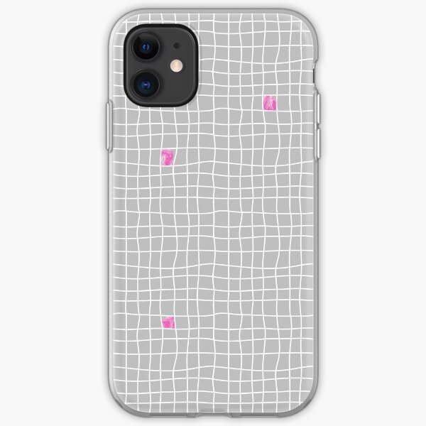 Carreaux - Grey/Pink - Bis Coque souple iPhone