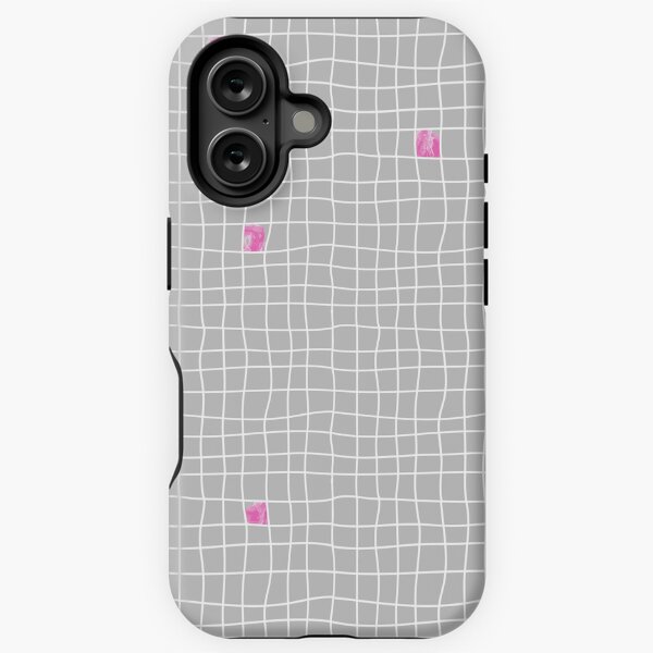 Carreaux - Grey/Pink - Bis iPhone Tough Case