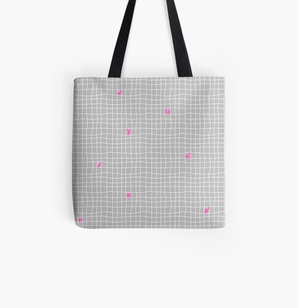 Carreaux - Grey/Pink - Bis Tote bag doublé