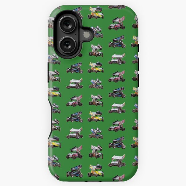 Sprintcar speedway montage iPhone Tough Case