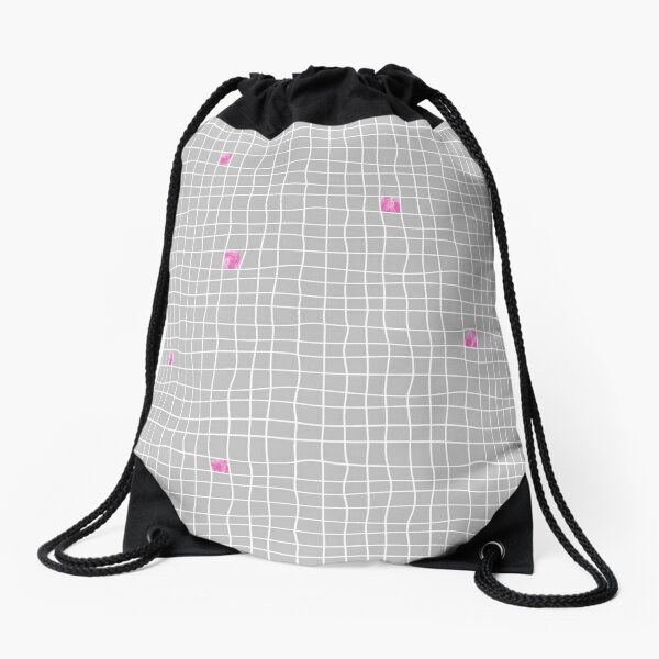 Carreaux - Grey/Pink - Bis Drawstring Bag