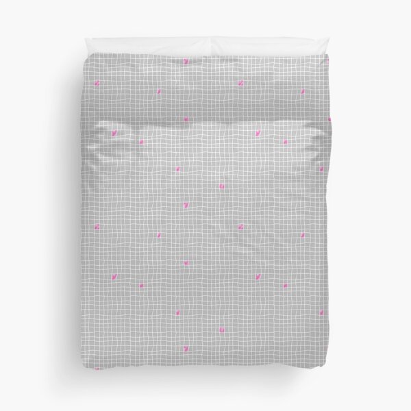 Carreaux - Grey/Pink - Bis Duvet Cover