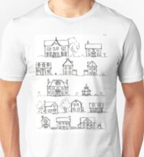 Sketching a Neighborhood Unisex T-Shirt