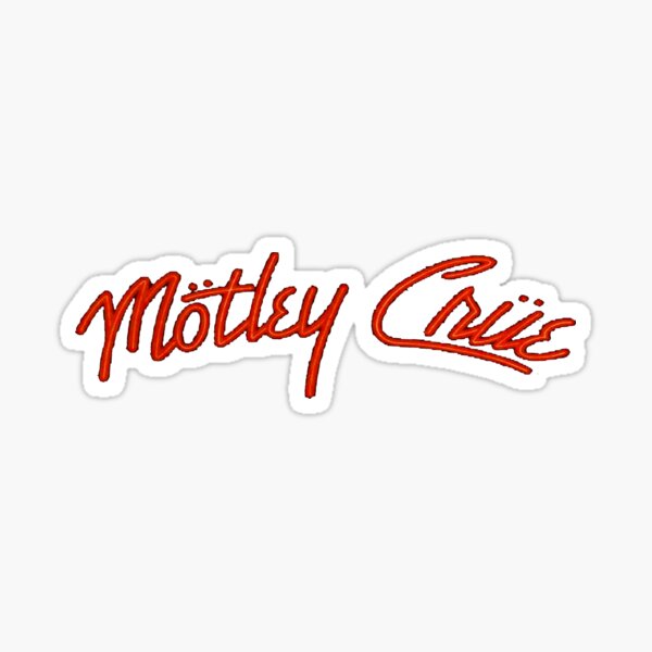 transparant red motley crue best seller Sticker