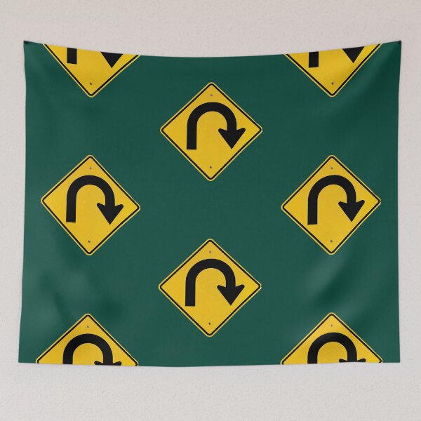 Item preview, U Turn Going Right Street Sign accessories and housewares designed and sold by SignsAreReal.