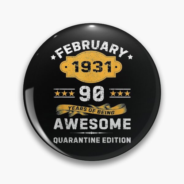 Item preview, 90 Years Old 90th Birthday Decoration February 1931 Gift designed and sold by glenn-designer.