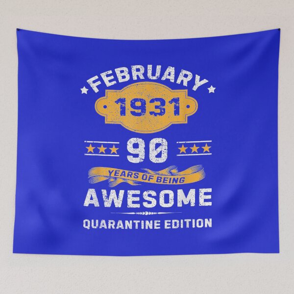 Item preview, 90 Years Old 90th Birthday Decoration February 1931 Gift designed and sold by glenn-designer.