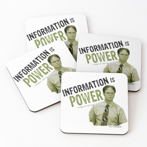 Item preview, Information Is Power Dwight Schrute The Office designed and sold by AimeeVirgina.