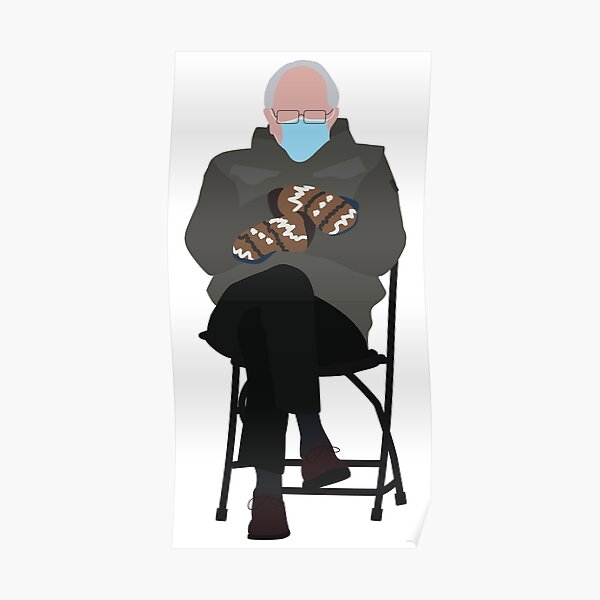 "Bernie Sanders Folding Chair Meme" Poster for Sale by breynoldsdesign