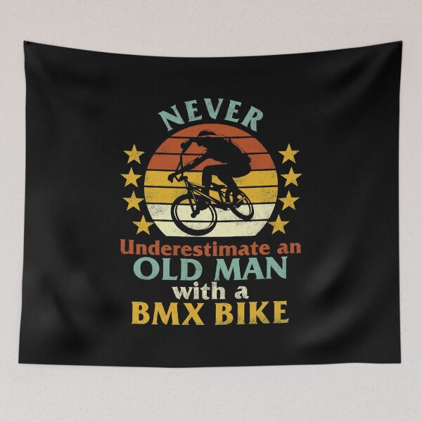 Item preview, BMX Dad Shirt Never Underestimate Old Man With A BMX Bike Riding Vintage Fathers Day Gift For Grandpa Daddy Men designed and sold by Sifoustore.