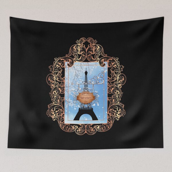 Item preview, Happy Valentine’s from the Streets of Paris in Winter (on Black) designed and sold by PawsitiveMum.