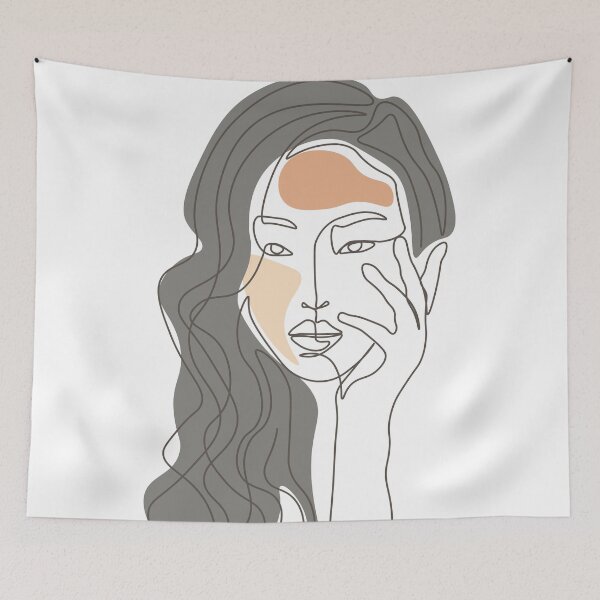 Item preview, Cubism Linear Abstract Faces Graphic designed and sold by Dr.YesOrNo.