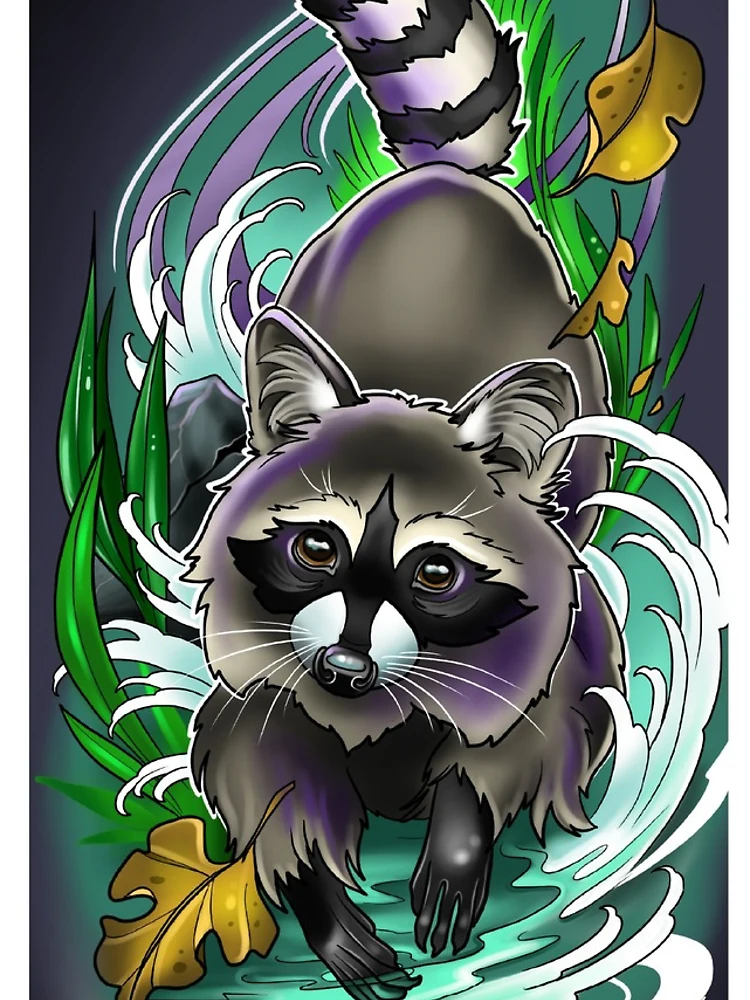 Thumbnail 4 of 4, Samsung Galaxy Phone Case, Neotrad Racoon designed and sold by Bitztattoo.