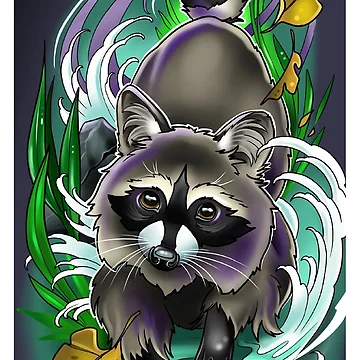 Artwork thumbnail, Neotrad Racoon by Bitztattoo